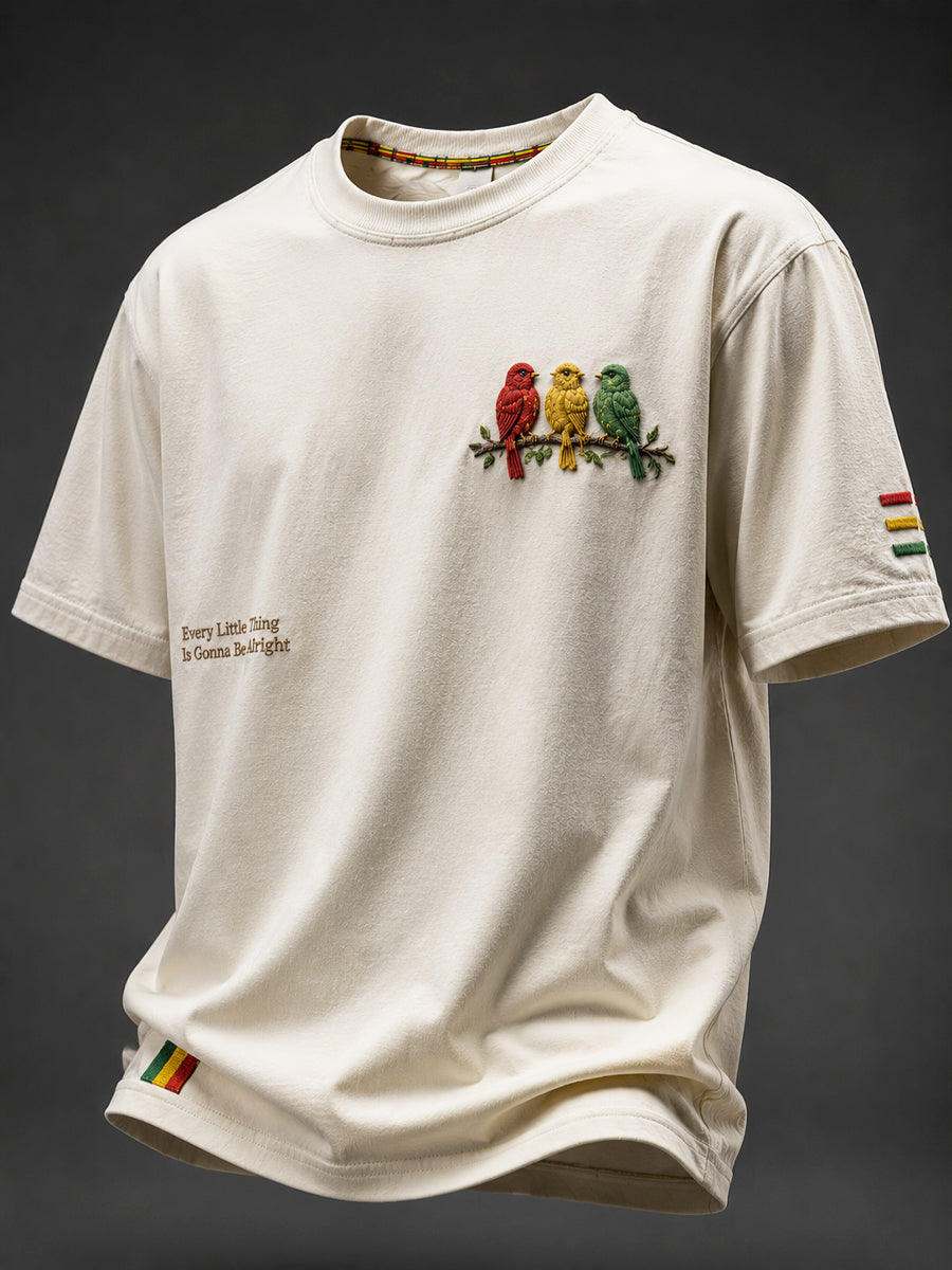 Retro Reggae Vogel Klassisches Casual T-Shirt