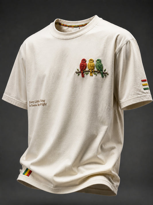 Retro Reggae Vogel Klassisches Casual T-Shirt
