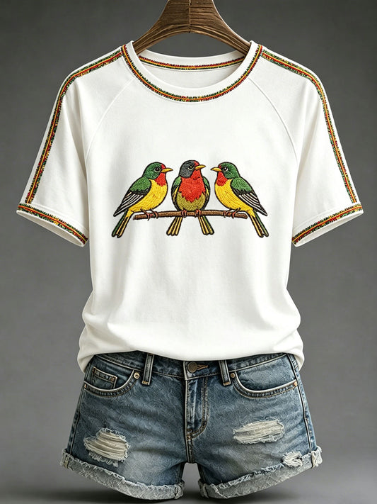 Damen‑Freizeit‑T‑Shirt mit Aufdruck „Every Little Thing Is Gonna Be Alright“