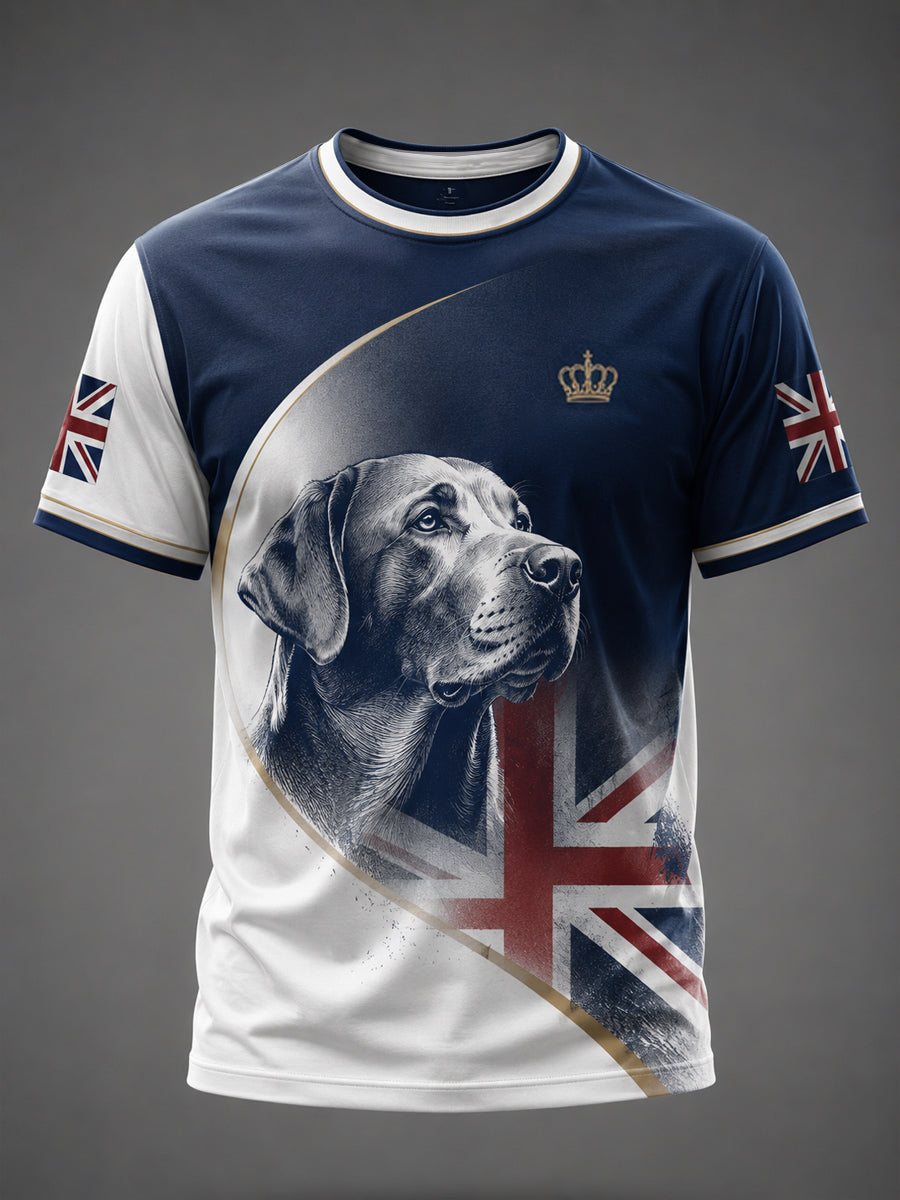Bedrucktes T-Shirt im britischen Stil für Herren