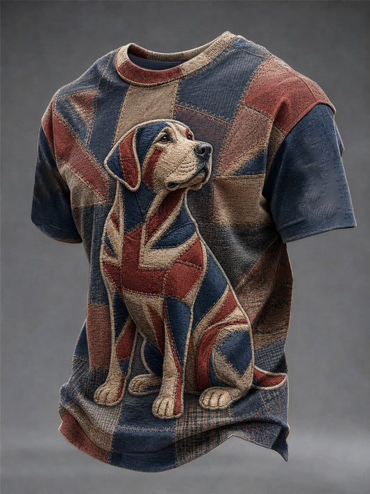Bedrucktes T-Shirt im britischen Stil für Herren
