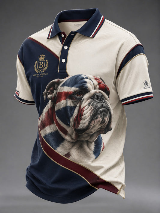 Bedrucktes Hemd der britischen Bulldogge für Männer