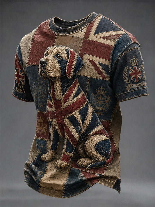 Bedrucktes T-Shirt im britischen Stil für Herren