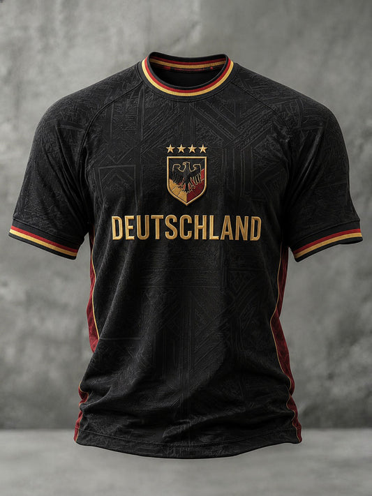 Herren-Fußball-T-Shirt mit Deutschland-Druck