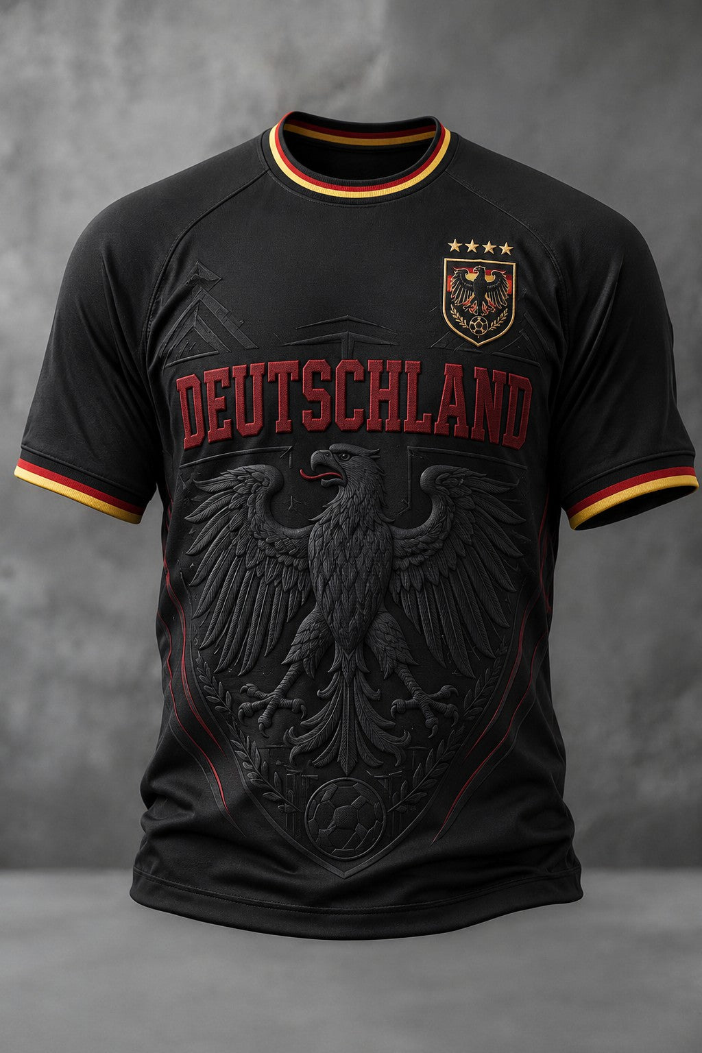 Herren-Fußball-T-Shirt mit Deutschland-Druck