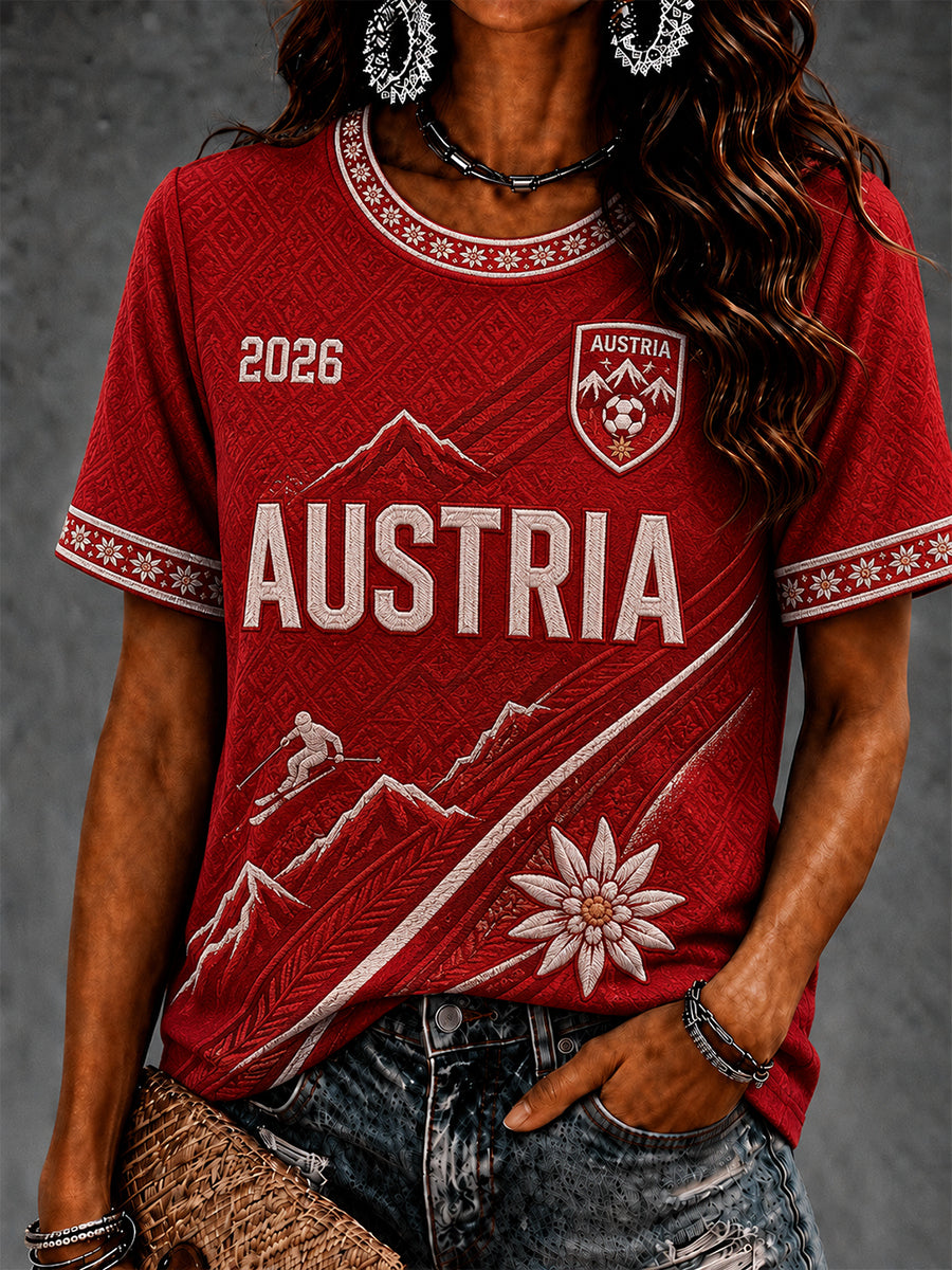 Damen geschenk für Fußballfans bedrucken lässiges kurzärmliges O-Ausschnitt-T-Shirt