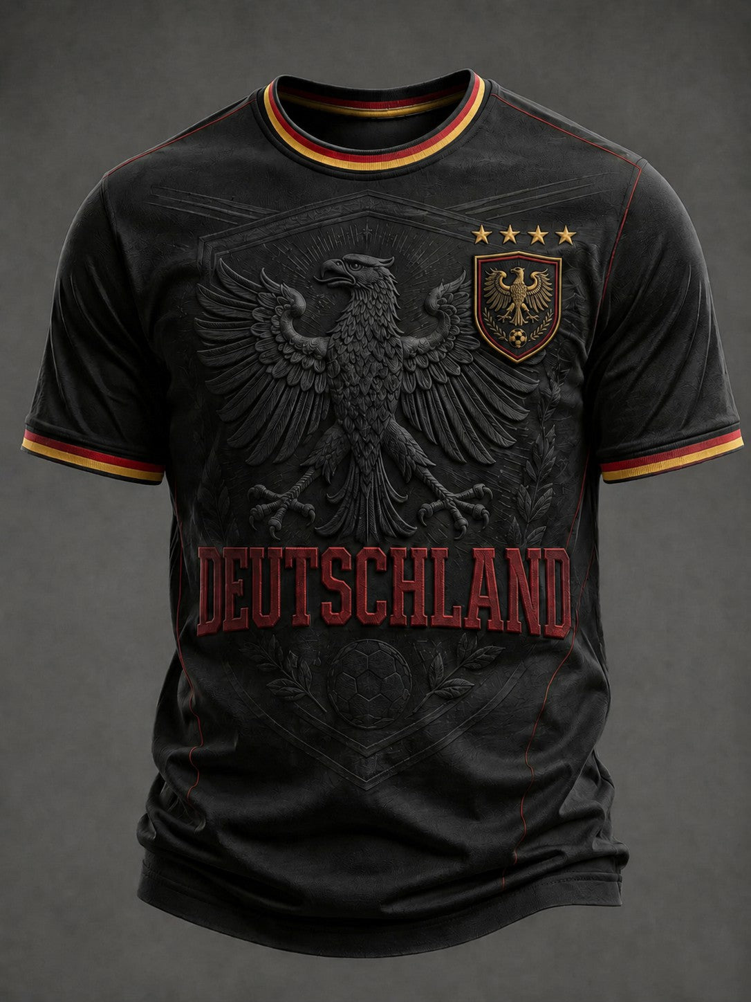 Herren-Fußball-T-Shirt mit Deutschland-Druck