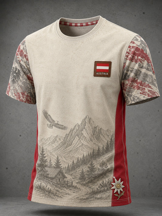 Männer Österreich kurze Ärmel T-Shirt