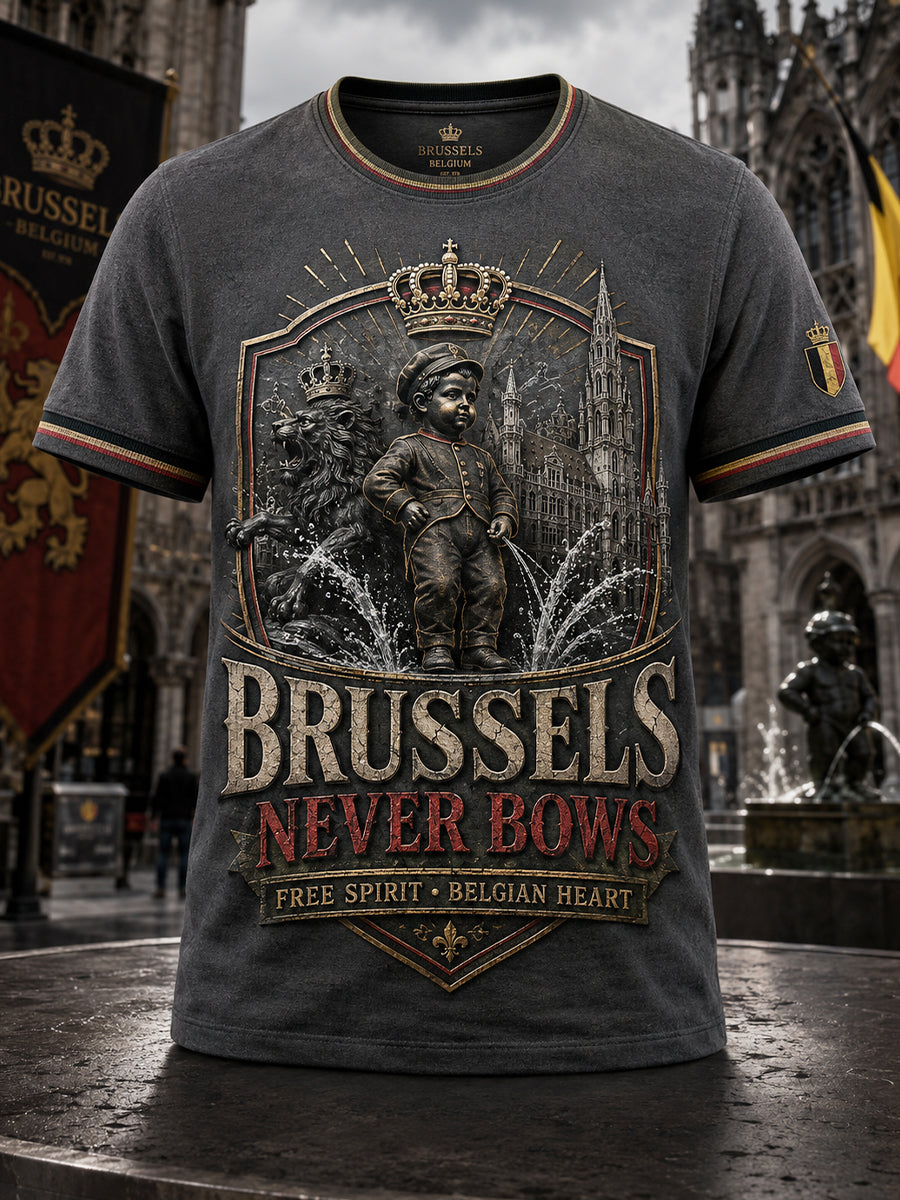 Herren-Bier-Kunst-T-Shirt mit belgischem Nationalfeiertag