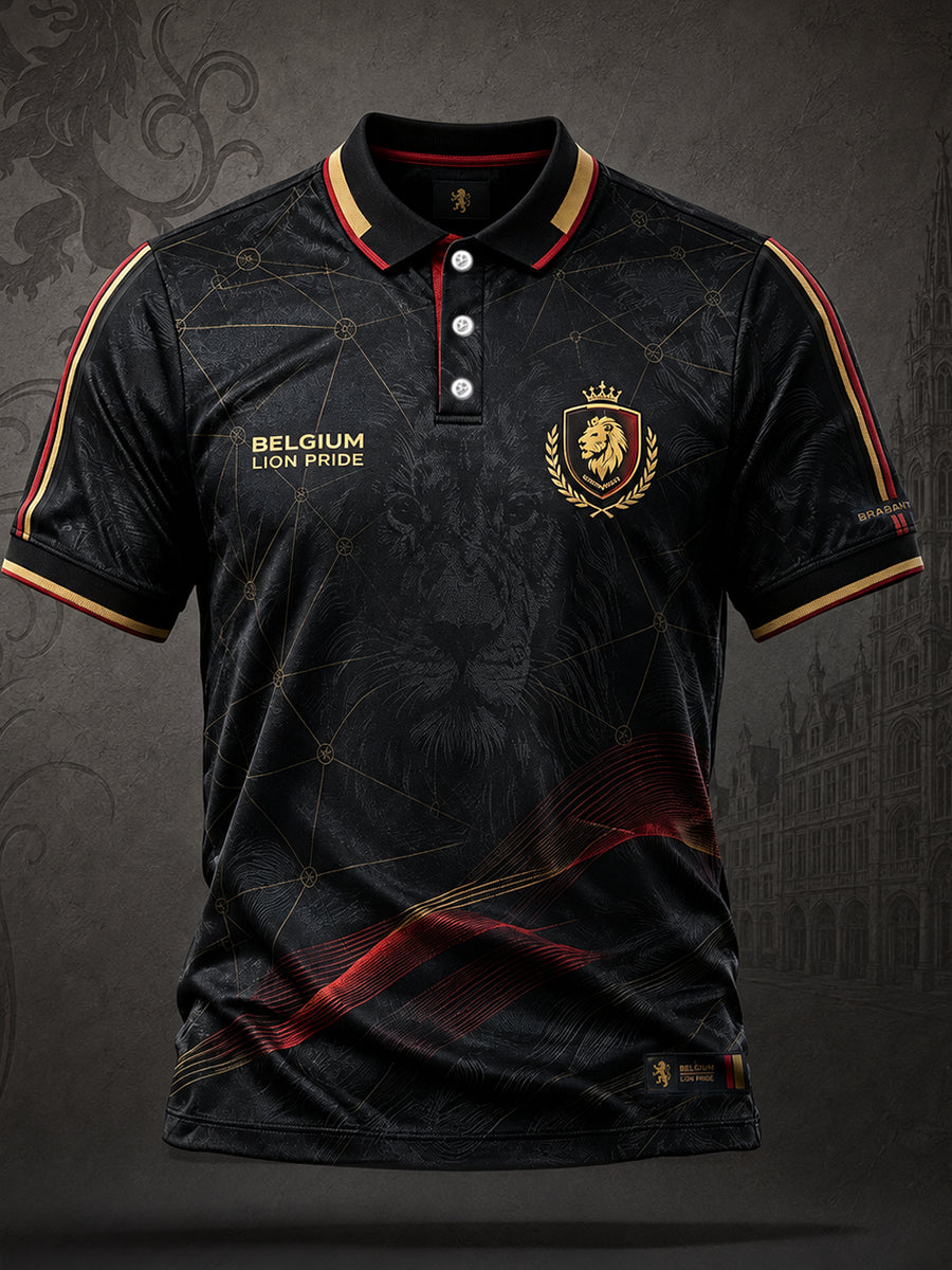 Herren Belgiens Fußball-Liebhaber Kunst bedruckte lässige Tops