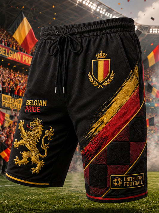 Bedruckte Shorts mit Fußballmotiv für Herren