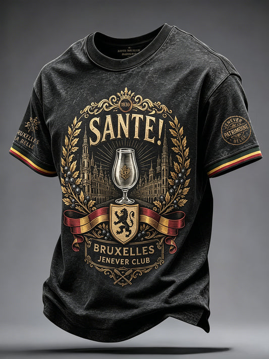 Herren-Bier-Kunst-T-Shirt mit belgischem Nationalfeiertag