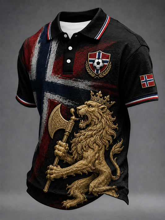 Herren-Heia-Norge-Fußballfan-Grafikshirt