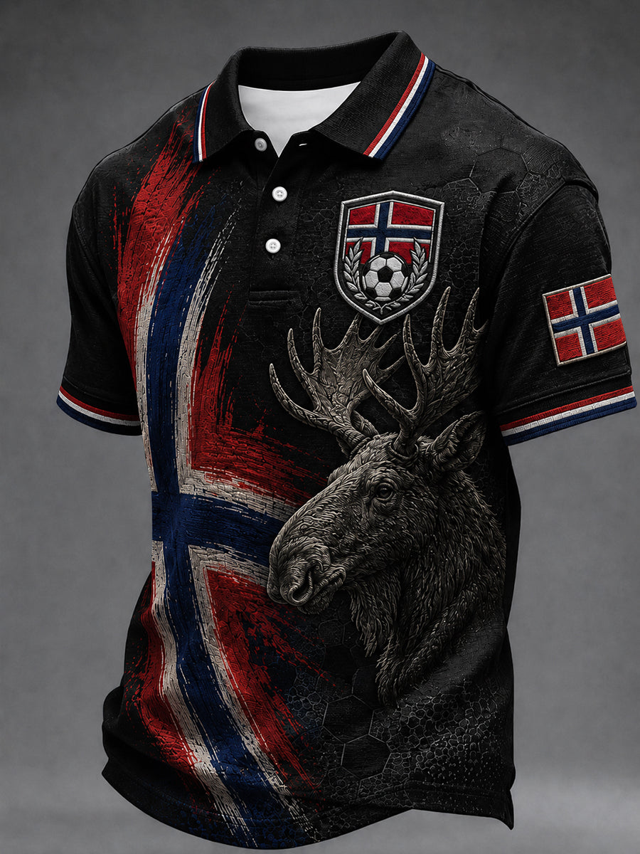 Herren-Heia-Norge-Fußballfan-Grafikshirt