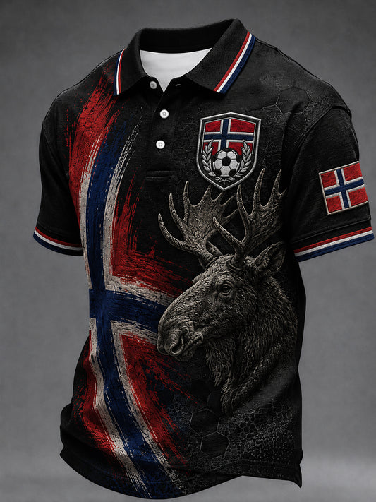 Herren-Heia-Norge-Fußballfan-Grafikshirt