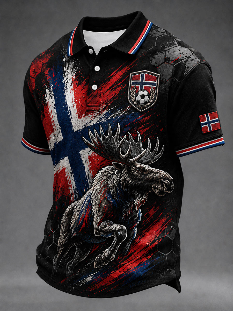 Herren-Heia-Norge-Fußballfan-Grafikshirt