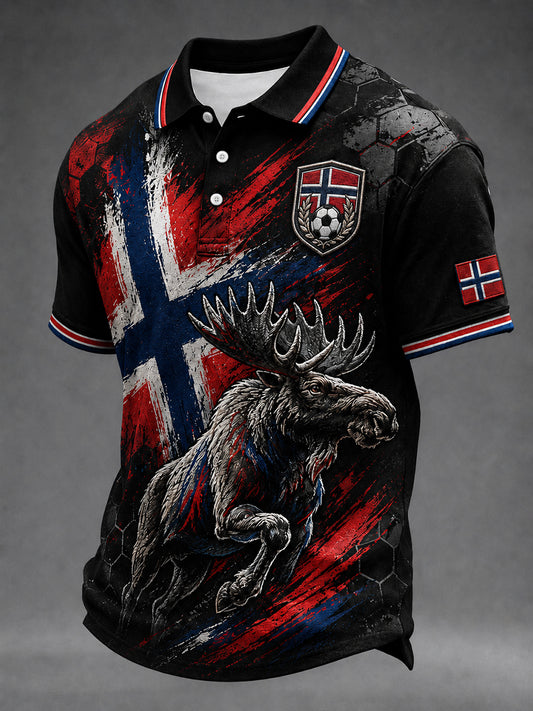 Herren-Heia-Norge-Fußballfan-Grafikshirt
