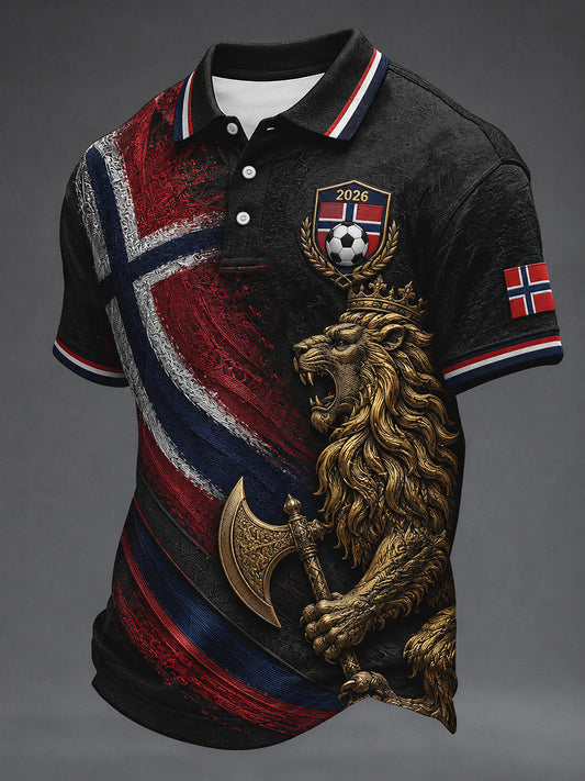 Herren-Heia-Norge-Fußballfan-Grafikshirt