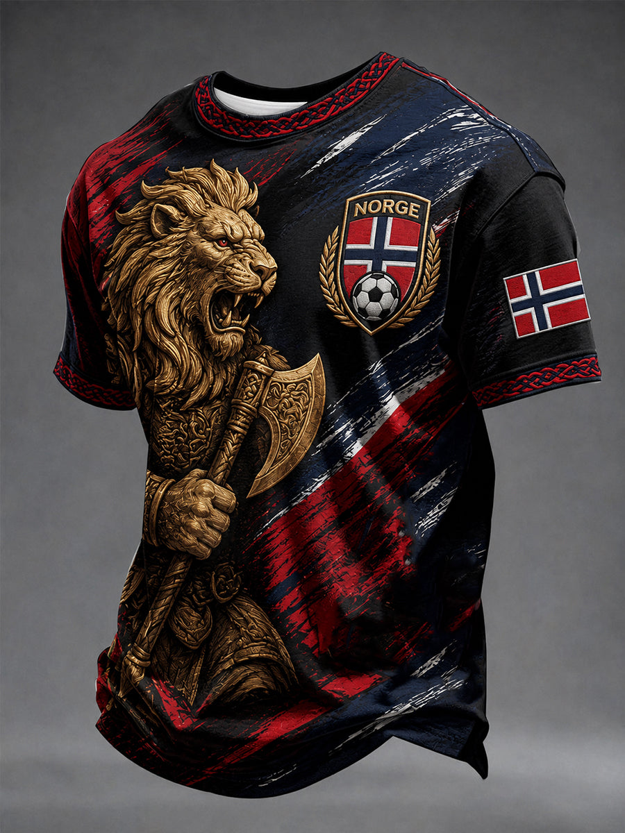 Herren-Heia-Norge-Fußballfan-Grafik-T-Shirt
