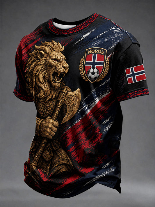 Herren-Heia-Norge-Fußballfan-Grafik-T-Shirt