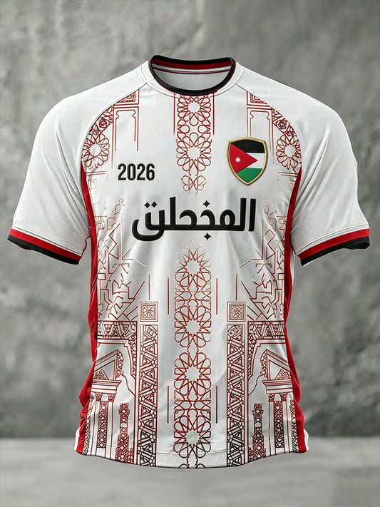 Kurzarm-T-Shirt für Männer mit Al-Nashama Fußball
