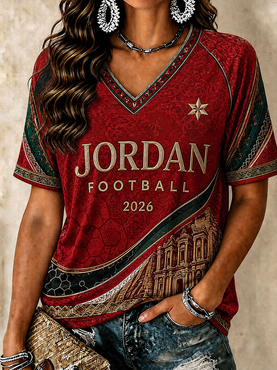 Frauen Jordan Fußball T-Shirt mit V-Ausschnitt