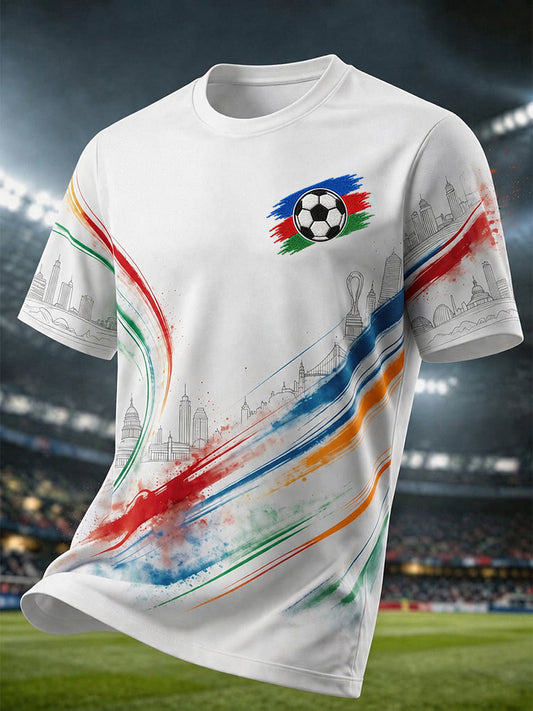 Fußball-Liebhaber-Grafik-Gedenk-T-Shirt für Männer 2026