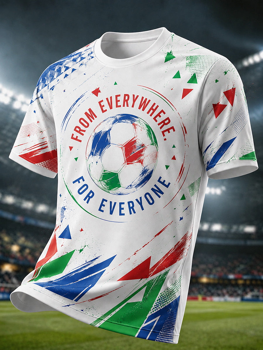 Herren-T-Shirt mit Grafikmotiv zum Thema Fußballliebe, Jubiläumsausgabe 2026