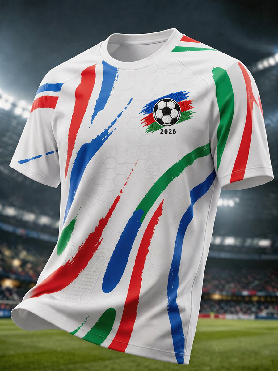 Herren-T-Shirt mit Grafikmotiv zum Thema Fußballliebe, Jubiläumsausgabe 2026