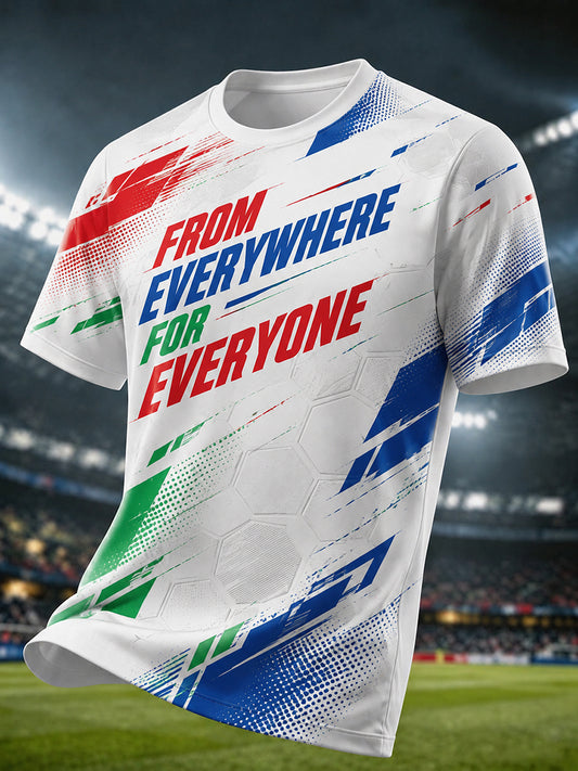 Herren-T-Shirt mit Grafikmotiv zum Thema Fußballliebe, Jubiläumsausgabe 2026