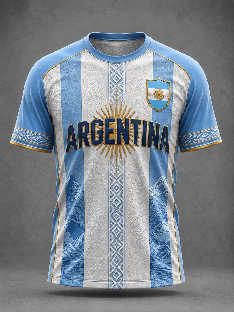 Herren-Fußball-T-Shirt mit argentinischem Aufdruck