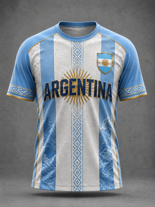 Herren-Fußball-T-Shirt mit argentinischem Aufdruck