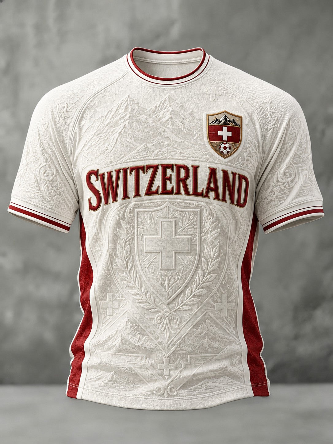 Herren-Fußball-T-Shirt mit Schweiz-Print