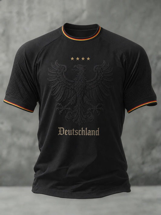 Herren-Fußball-T-Shirt mit Deutschland-Druck