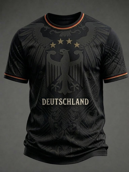 Herren-Fußball-T-Shirt mit Deutschland-Druck