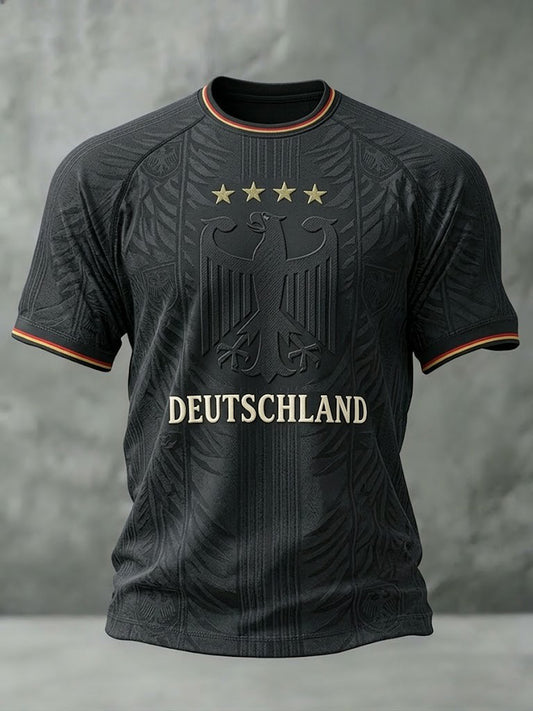 Herren-Fußball-T-Shirt mit Deutschland-Druck