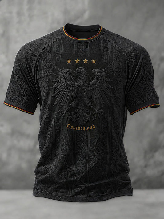 Herren-Fußball-T-Shirt mit Deutschland-Druck