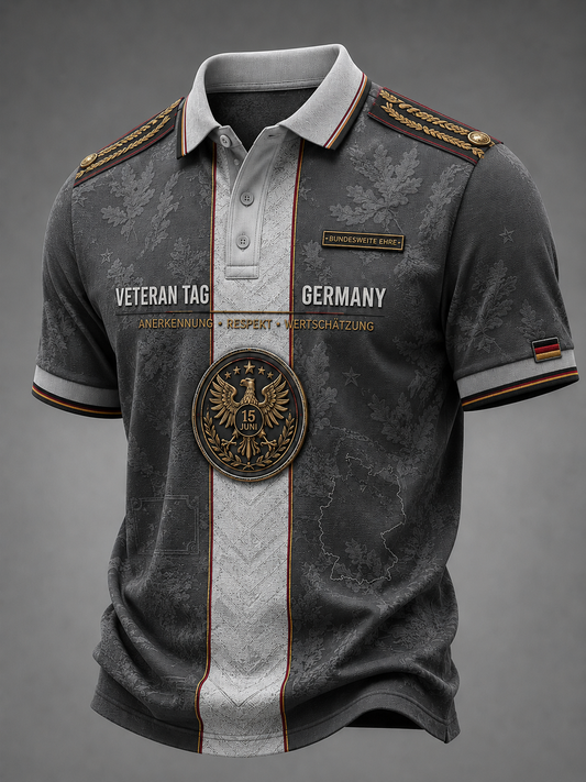 Deutsches Veteranen-Kurzarm-Hemd für Männer