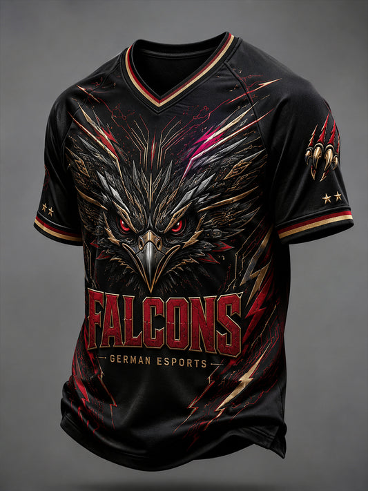 Herren-T-Shirt mit V-Ausschnitt von Germany Falcons