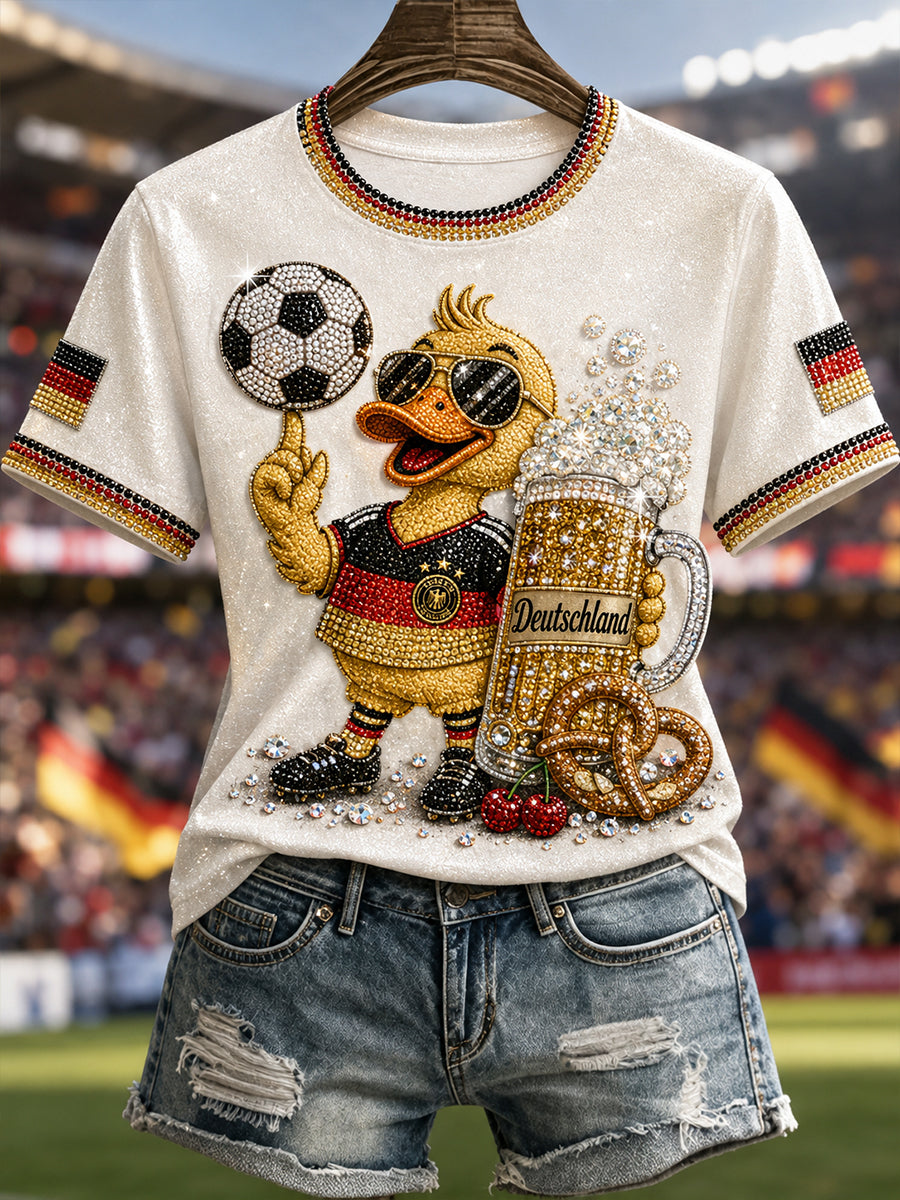 Damen-Fußball-T-Shirt mit kurzen Ärmeln aus Deutschland