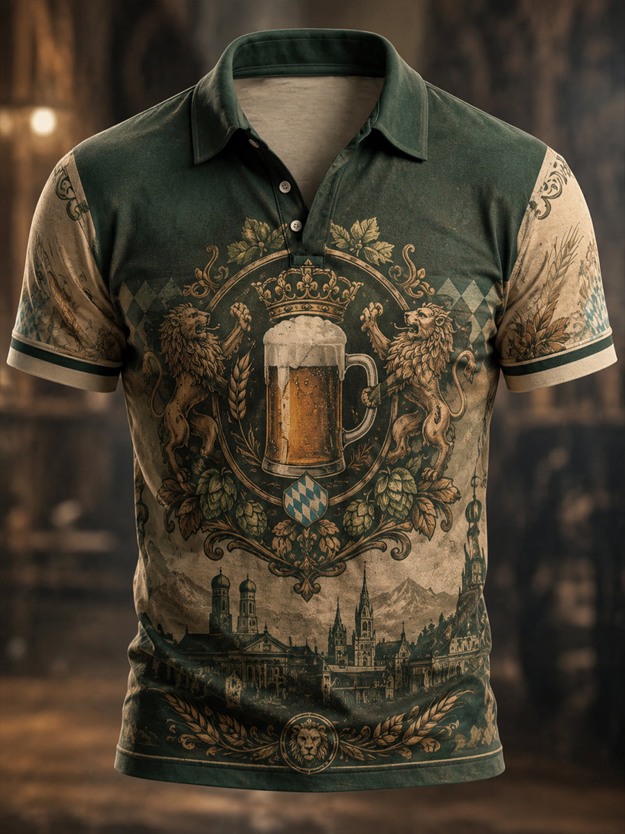 Herren Vintage Oktoberfest Grafik-Shirt