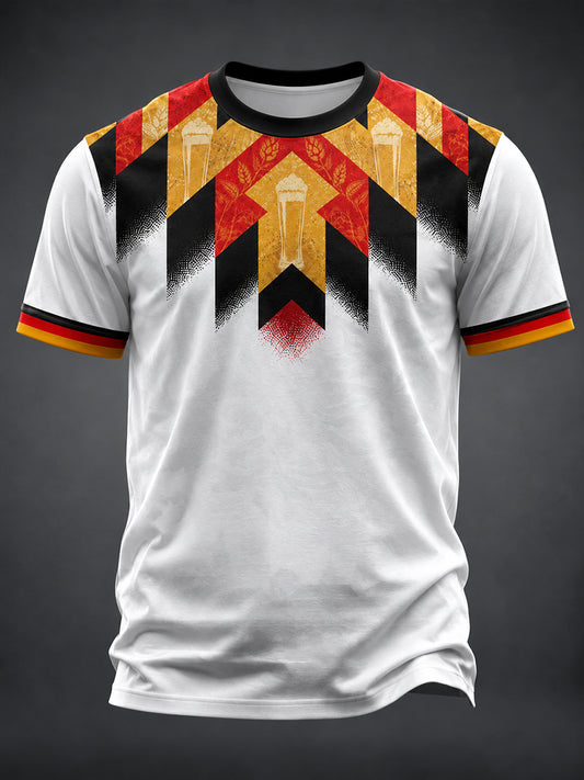 Lustiges Herren-T-Shirt mit Fußball- und Bier-Print