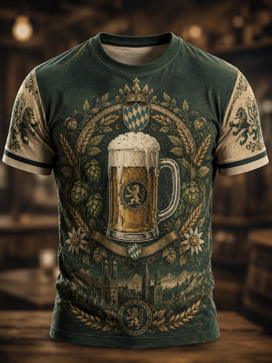 Herren Vintage Oktoberfest Grafisches T-Shirt