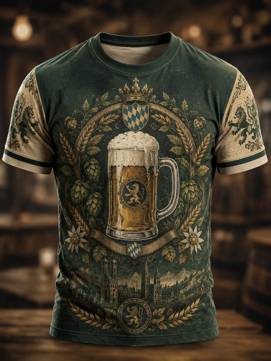 Herren Vintage Oktoberfest Grafisches T-Shirt