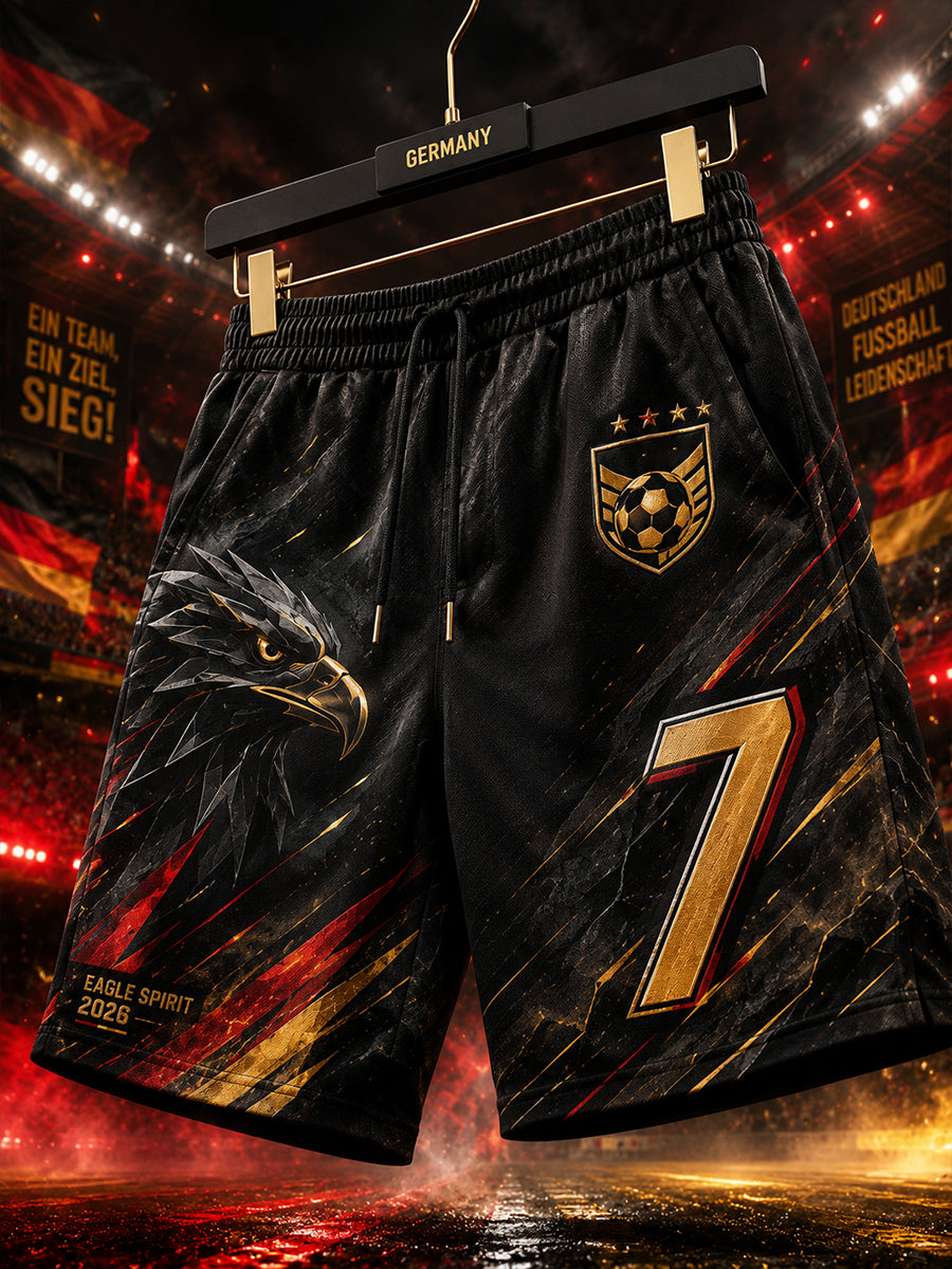 Herren-Shorts mit Adler-Football-Print