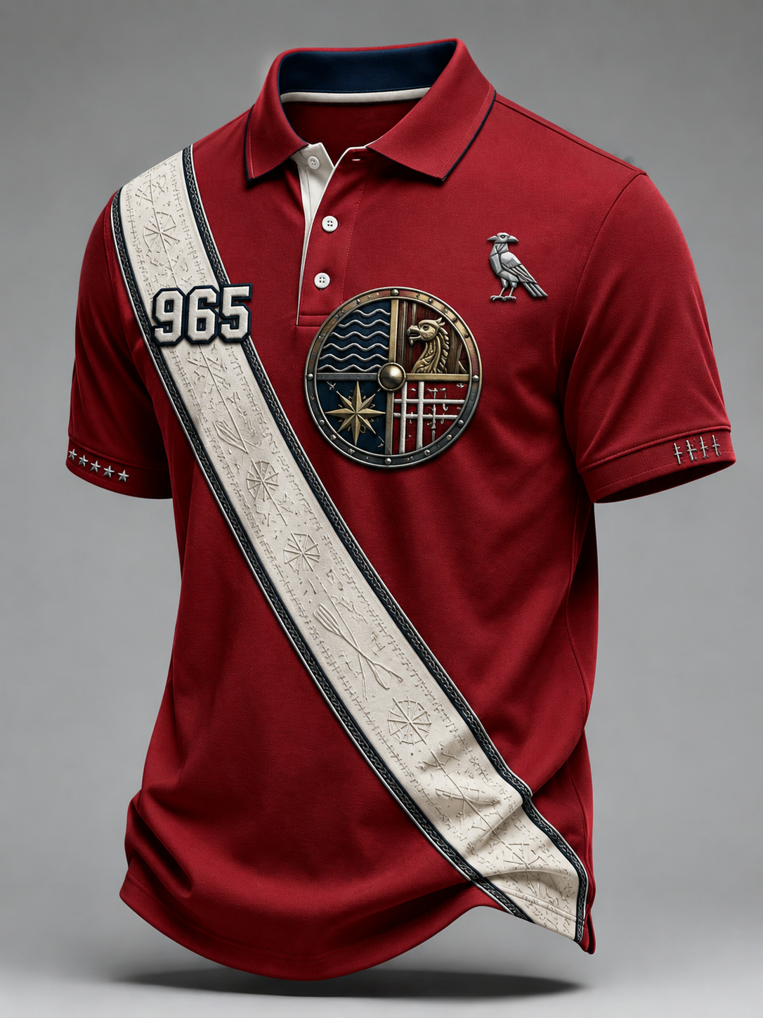 Dänisches Herren-Wikinger-Kurzarm-Shirt