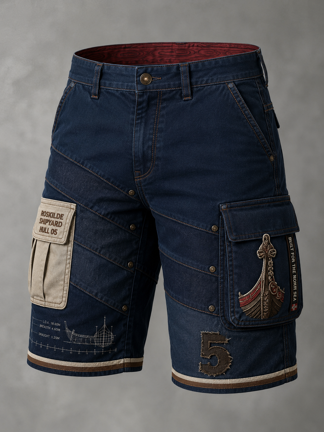 Dänische Wikinger-Cargo-Shorts für Männer