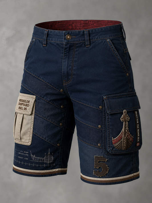 Dänische Wikinger-Cargo-Shorts für Männer