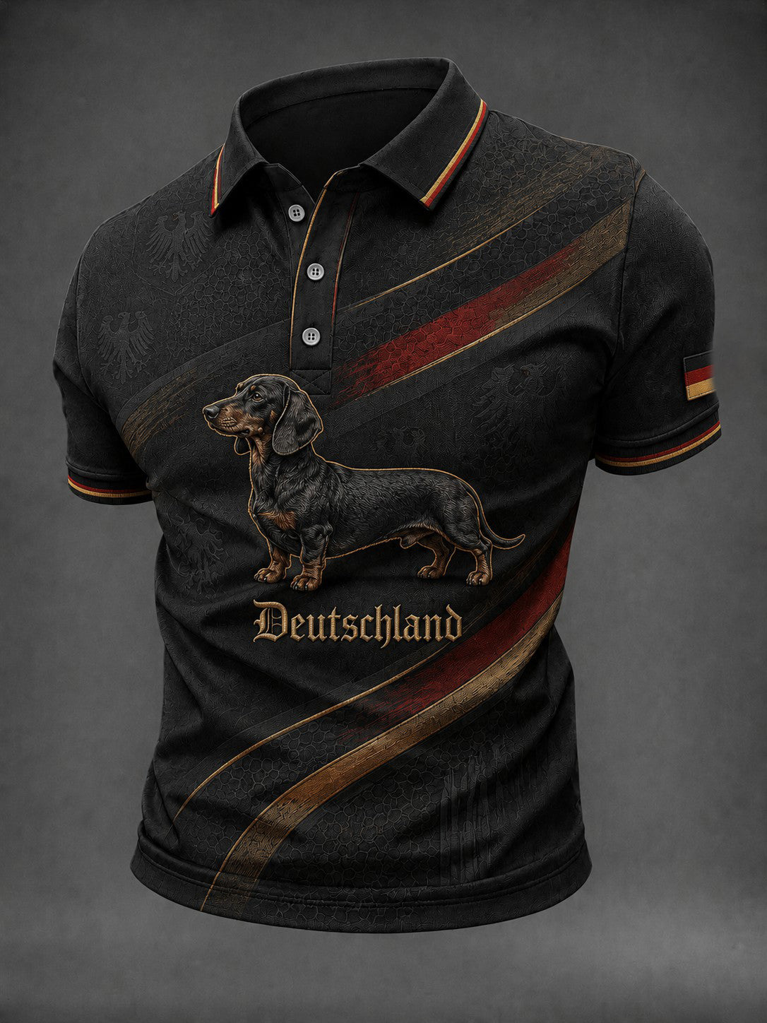 Herren Dackel Bedrucktes Hemd