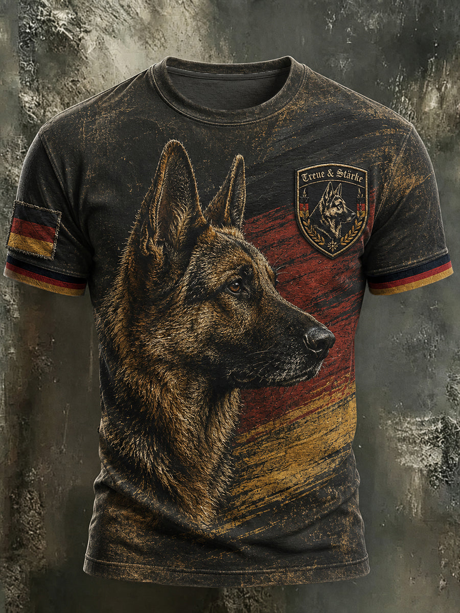 Herren Schäferhund Liebhaber Print Casual T-Shirt